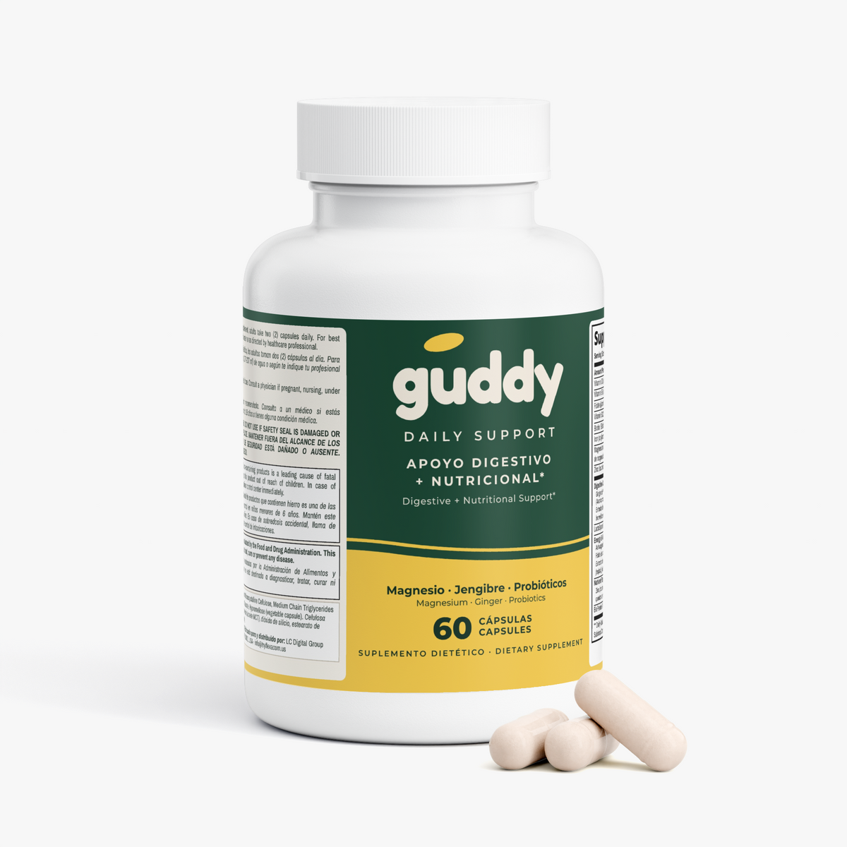 Guddy · Apoyo digestivo + nutricional · 60 cápsulas