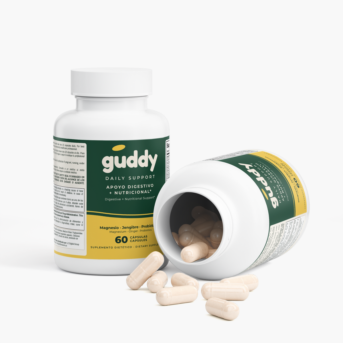 Guddy · Apoyo digestivo + nutricional · 60 cápsulas
