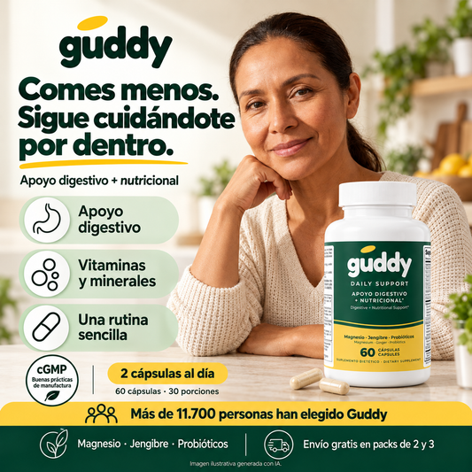 Guddy · Apoyo digestivo + nutricional · 60 cápsulas