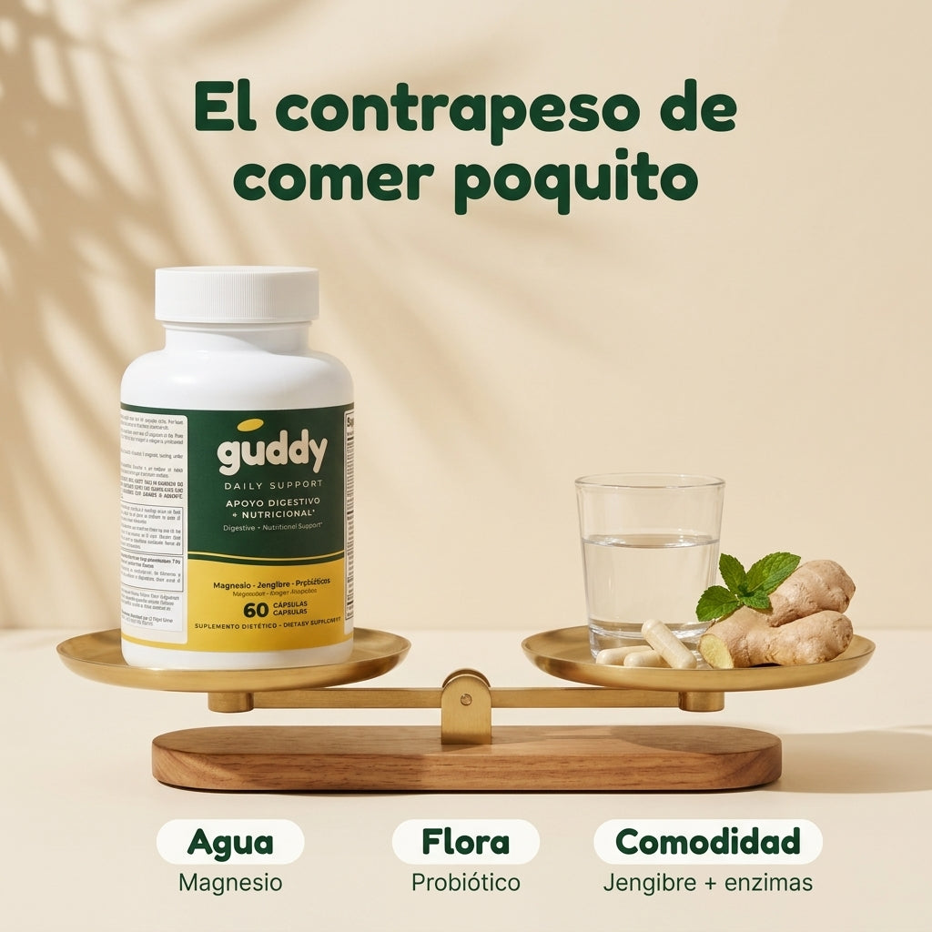 El contrapeso de comer poquito: agua, flora y comodidad